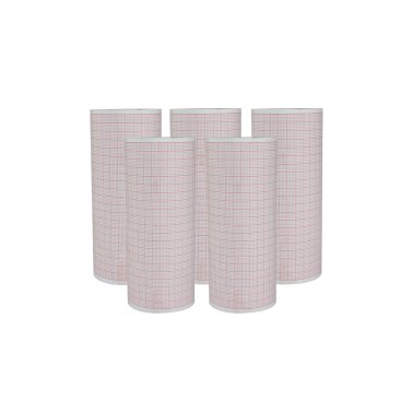 Papier ECG 6 pistes Carewell 1106L – Lot de 5 rouleaux