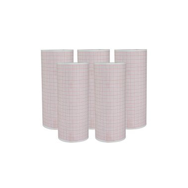 Papier ECG 6 pistes Carewell 1106L – Lot de 5 rouleaux