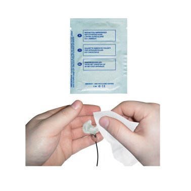 Lingettes nettoyantes pour bouchons d’oreilles