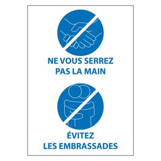 Panneau signalisation gestes barrières COVID-19