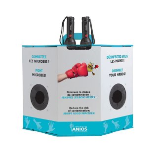 Caisson de formation carton pour lavage des mains Anios