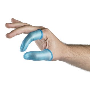 Doigtier de protection bleu