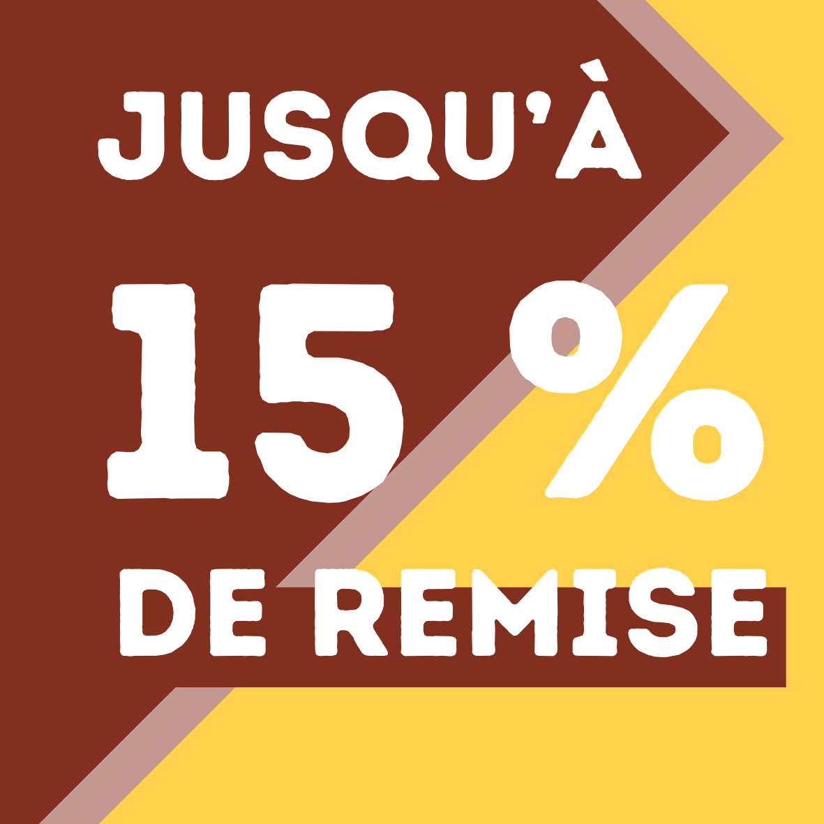 carré remise -15%