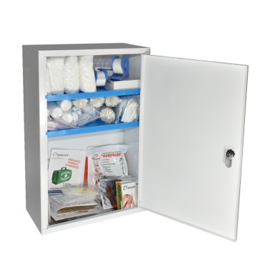 Armoire à pharmacie 1 porte MEDIPHARM 1 - complète