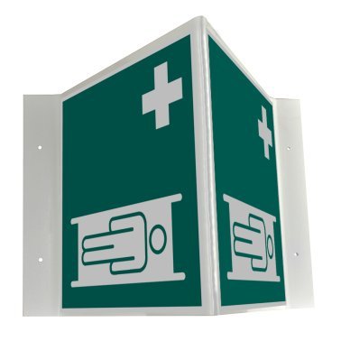 Panneau signalisation d’urgence 3D infirmerie