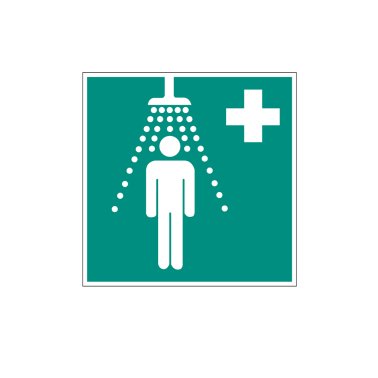 Panneau signalisation douche de sécurité