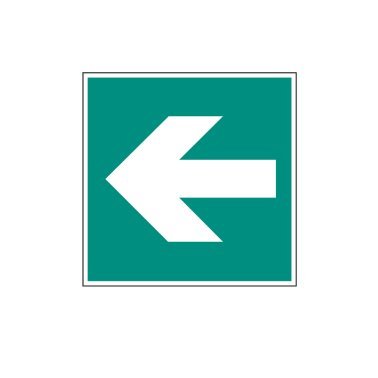 Panneau signalisation d’urgence flèche