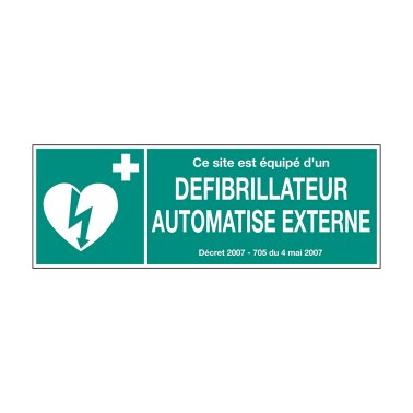 Panneau signalisation “site équipé d’un DAE”
