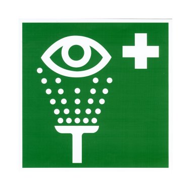 Signalisation d’urgence adhésif lave-oeil