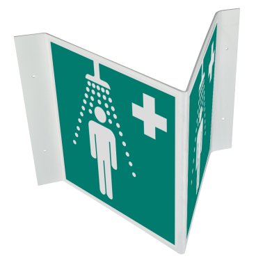Panneau signalisation d’urgence 3D douche