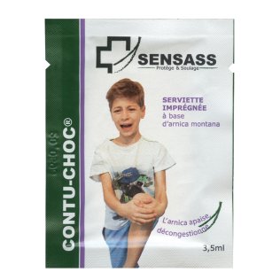 Serviettes imprégnées d’Arnica Contu-Choc® Sensass