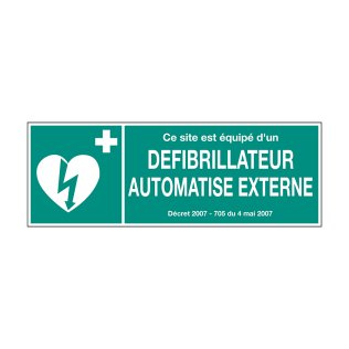 Panneau signalisation “site équipé d’un DAE”