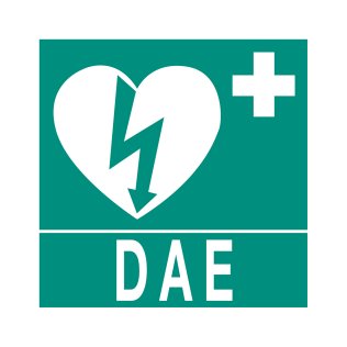 Signalisation d’urgence adhésif défibrillateur