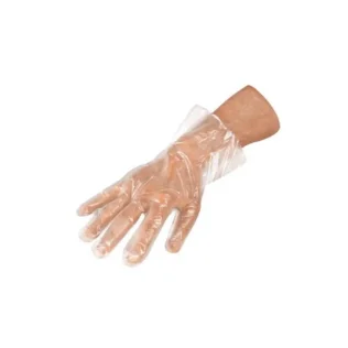 Gants alimentaires jetables en PE sans latex – Taille L (x 100)