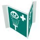 Panneau signalisation d’urgence 3D lave-oeil