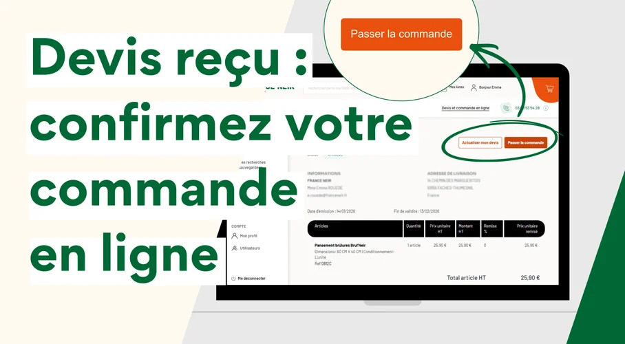 Transformation devis en commande web HP