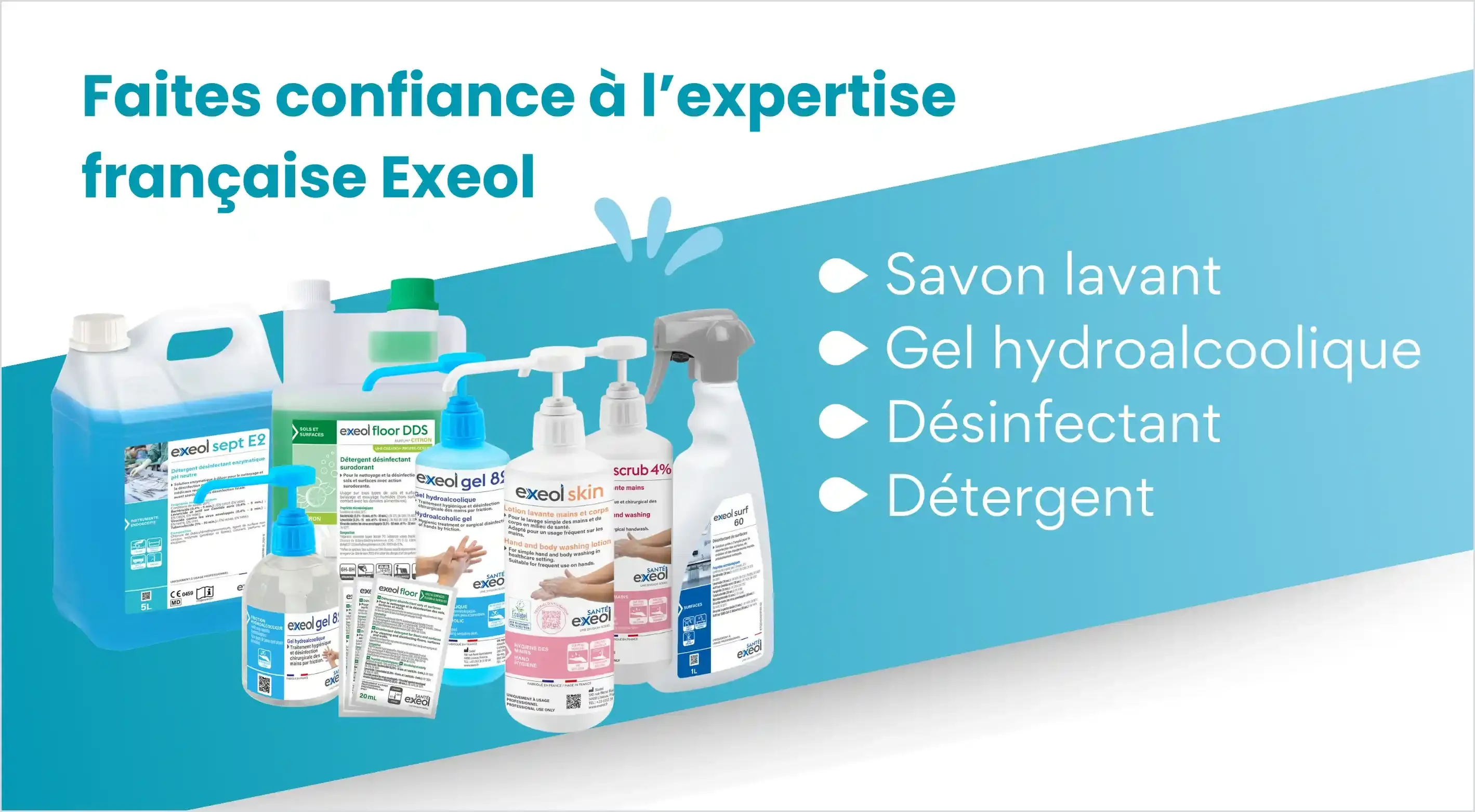 Bannière page d'accueil - gamme Exeol